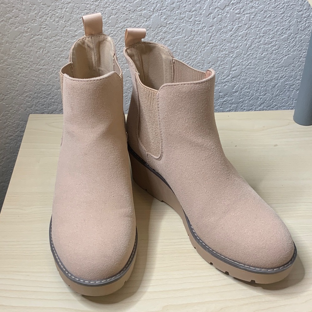 Chic Nude Ankle Booties